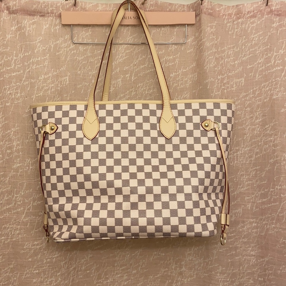 Daisy Rose Checkered Tote Bag w/Pouch